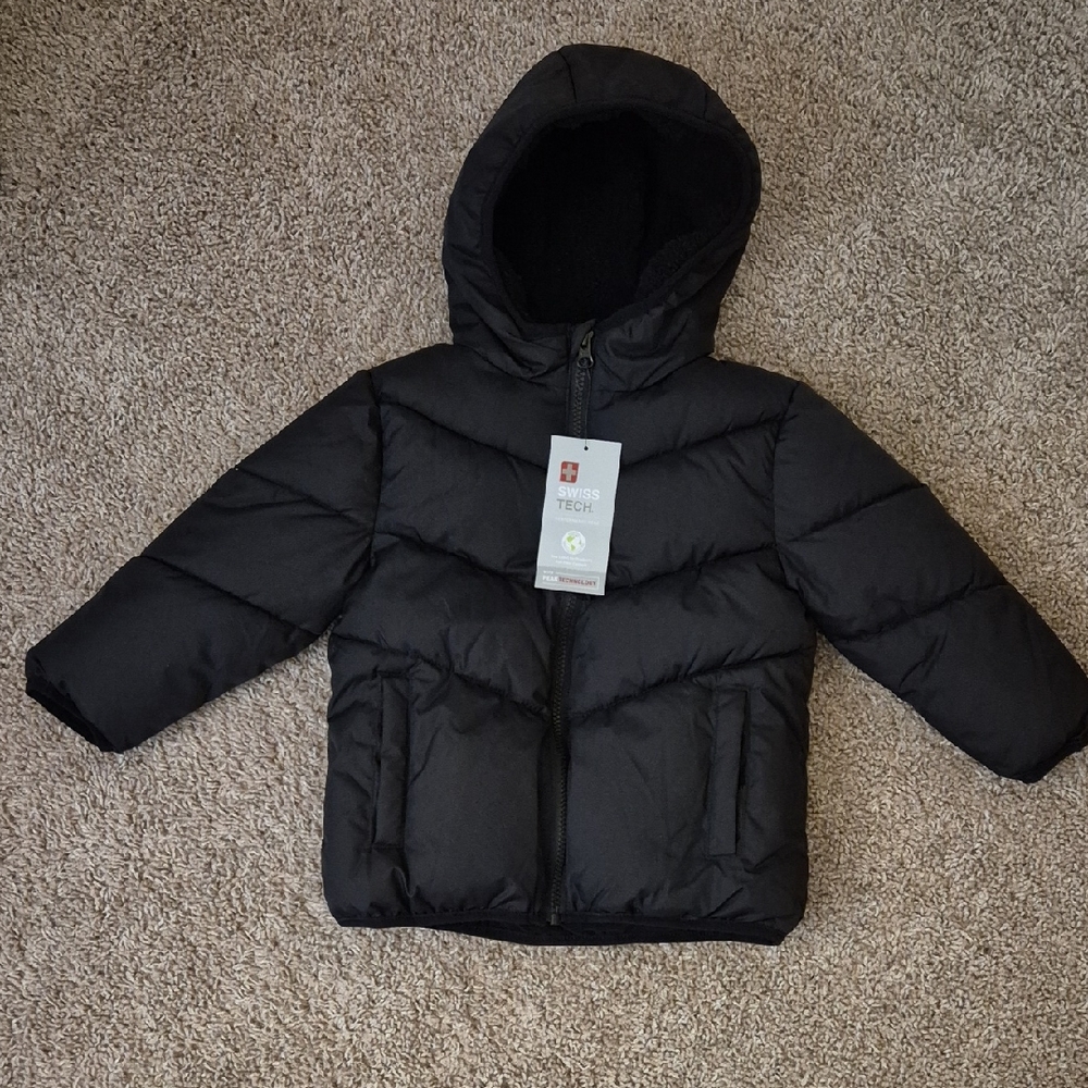 Swiss Tech Toddler Heavyweight Black Puffer Jacket size 3T